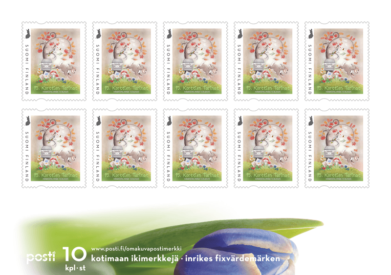 Korttien Tarinat 2025 festivaalipostimerkkiarkki